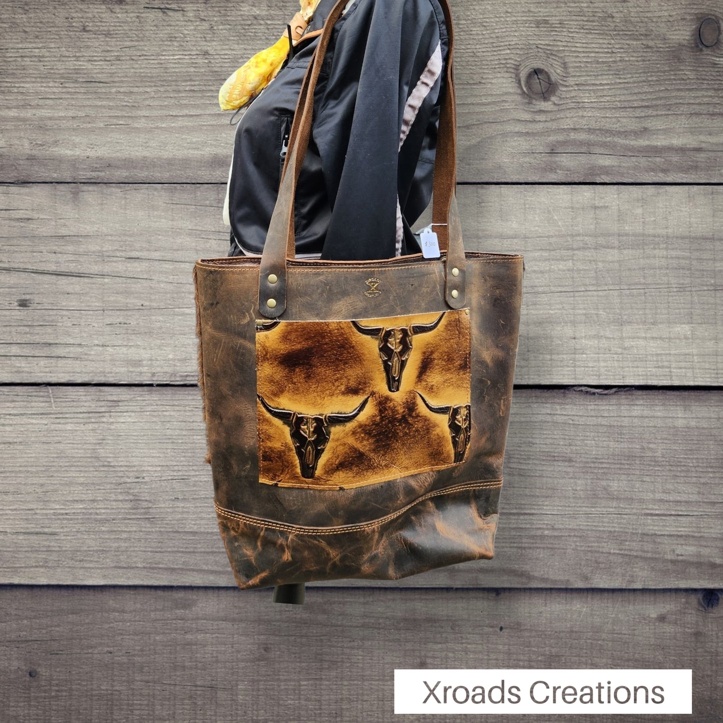 Basic+ Tote - Brown w Longhorn Pocket