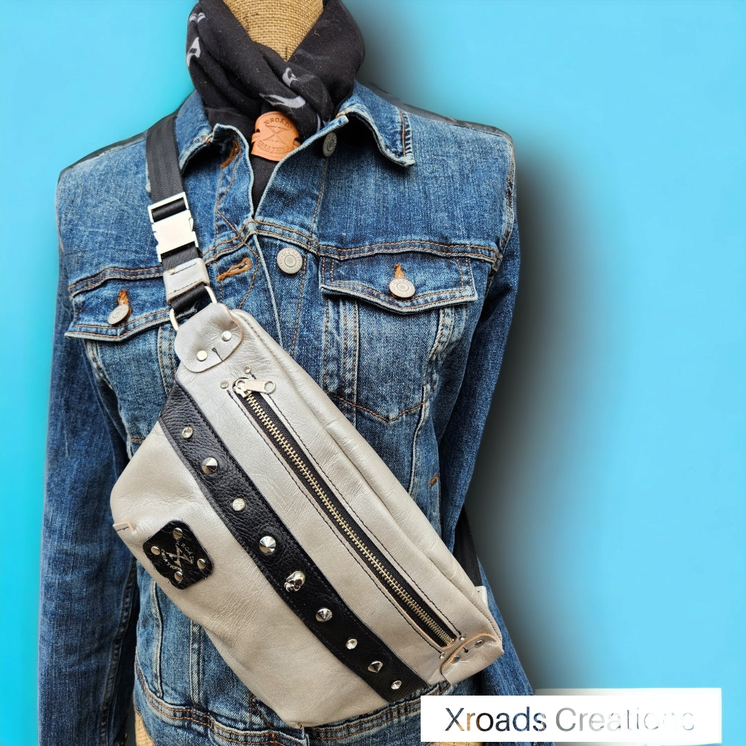 The Bum Bag - Silver and Studs