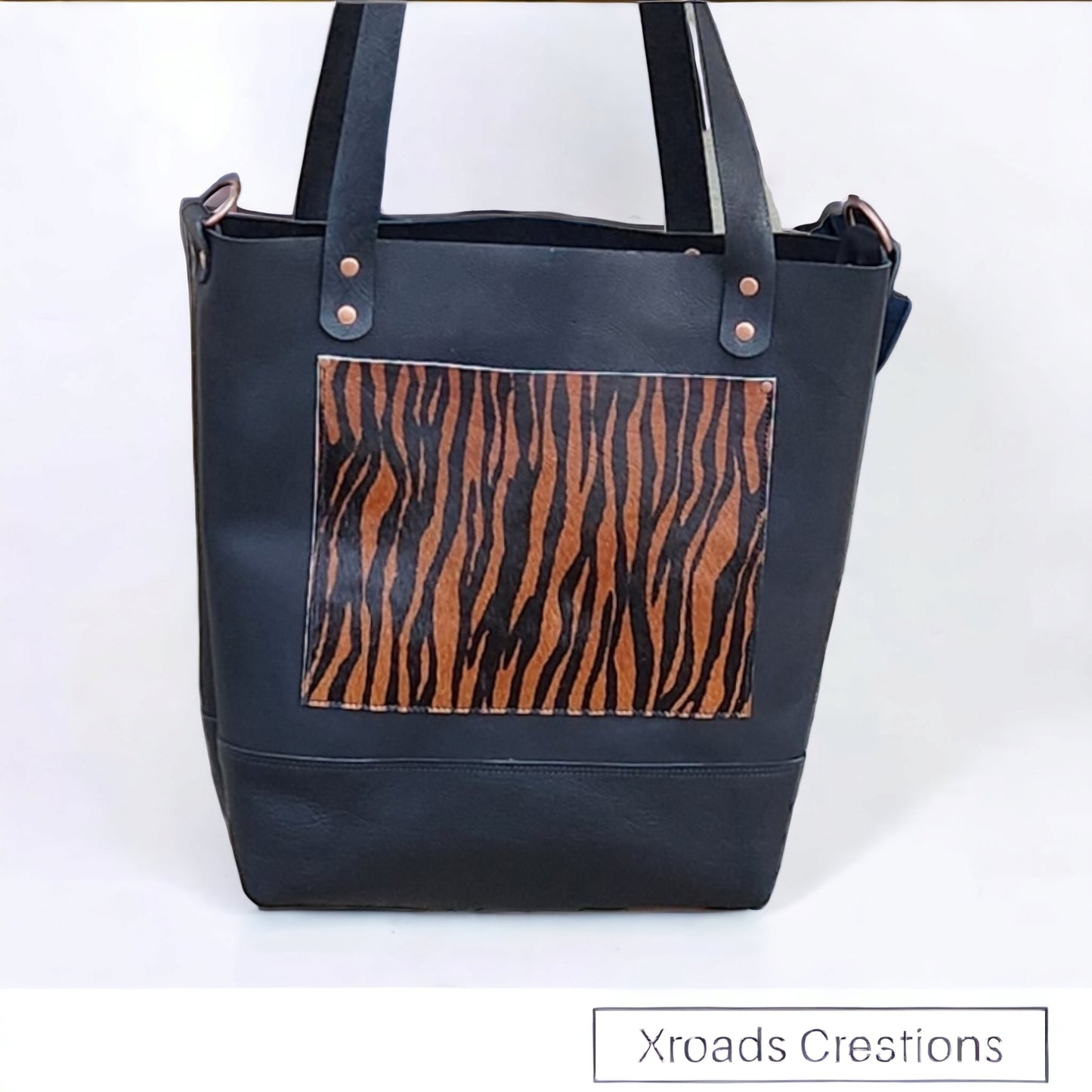 Basic Tote - Black w/ Tiger