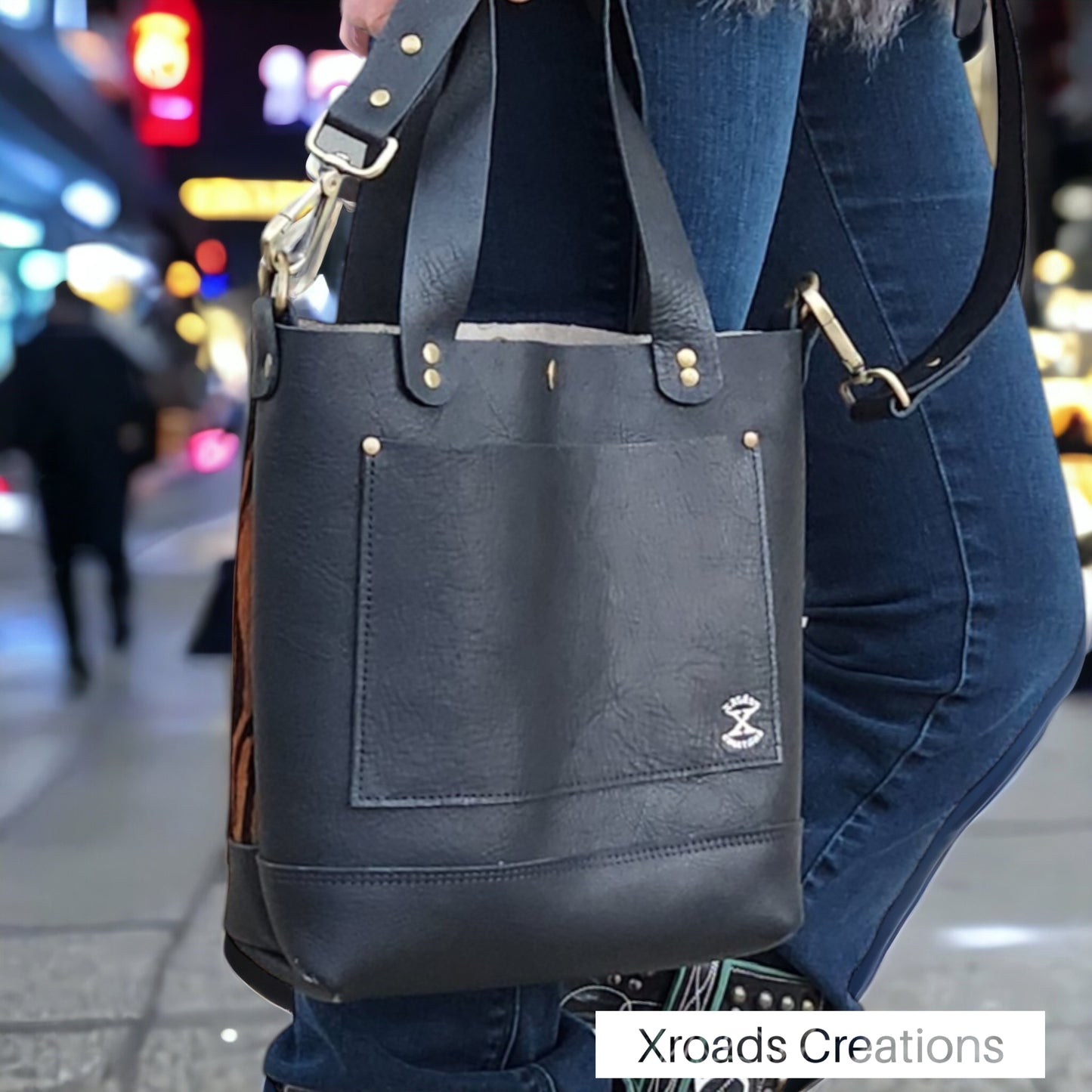 Mini Tote - Black and Tiger