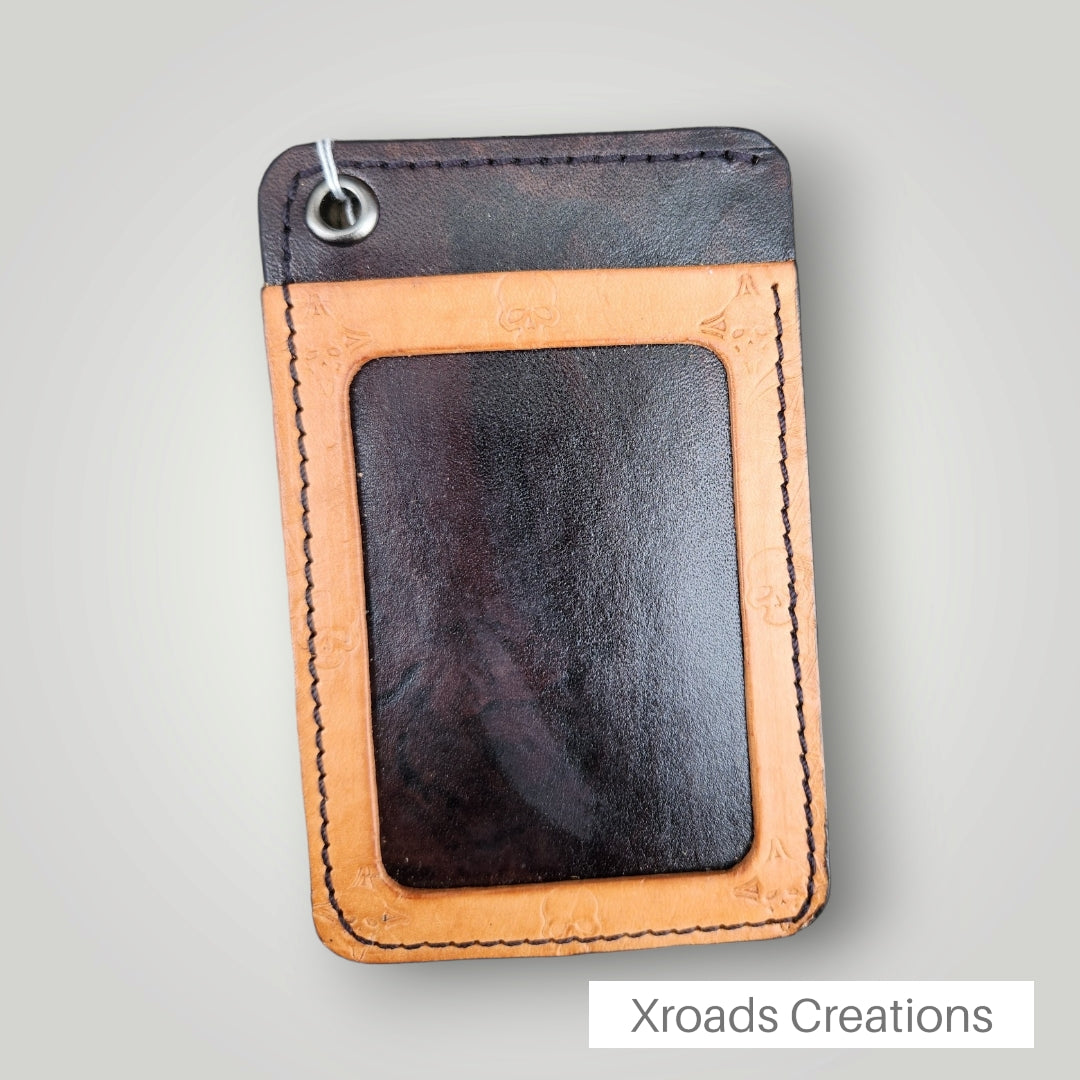 Cogs and Gears - Mini Vertical Stamped ID Wallet