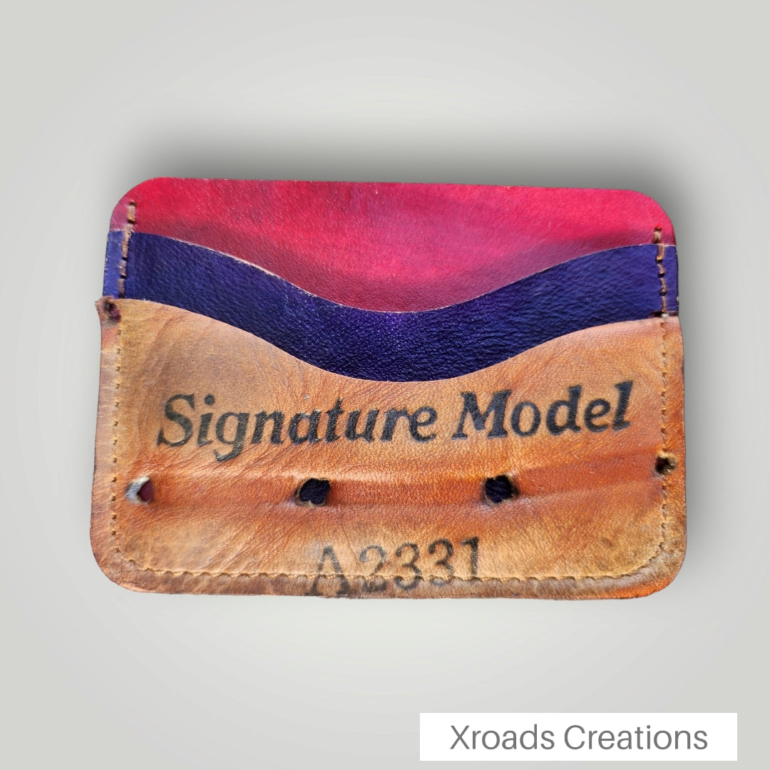 Baseball Glove Mini - Ed Kranepool : purple/burgundy,tan