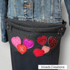 The Bum Bag - Black with Hearts