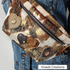 The Bum Bag - Hair on shiny with hearts