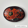 Red flowers - Belt Buckle