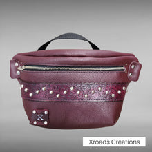  The Bum Bag - Burgundy with bling