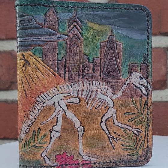 Dinosaur three ways Premium Folding Wallet - First Place winner!!!
