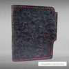 Snap Bi-fold Wallet - Hand Stamped - Skulls and Roses- Black and Red