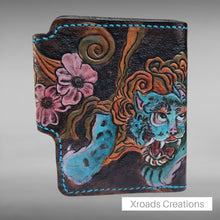  Snap Bi-fold Wallet - Hand Tooled - Fu Dog