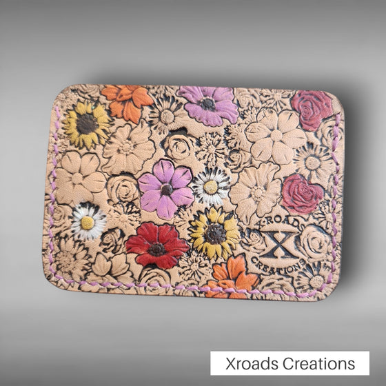 Flower Garden- Mini Stamped Wallet