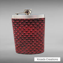  Flask - Geometric Skulls - Red