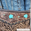 Dora - Fuzzy - Brown Mongolian Sheep with Turquoise stone
