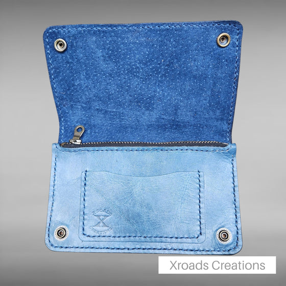 Bikers Wallet - Hand Tooled- Eagle