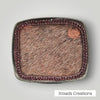 Belt Buckle - Rectangular Pinkish Acid Hair-on