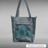 Basic Tote - Green with Embossed zipper outer pocket