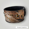 Cuff - Hand Tooled Feathers with embellishments