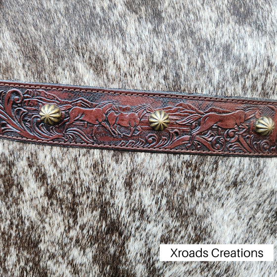 Basic Tote - Hair On Brown with horses detail