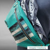 The Bum Bag -Two tone green with embossed and exotic accents