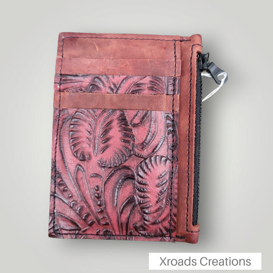 Bourdeaux - Embossed Zippered Wallet