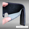 Snap Bi-fold Wallet - Hand Stamped - Purple weave