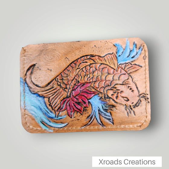 Koi Fish - Mini Tooled Wallet