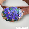 Purple Flowers Belt Buckle