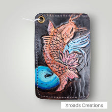  Koi Fish - Mini Vertical Tooled Wallet