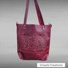 Basic Tote - Burgundy with Embossed outer pocket