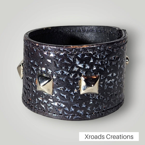 Cuff - Hand Stamped with  embellishments