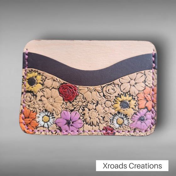 Flower Garden- Mini Stamped Wallet