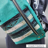 The Bum Bag -Two tone green with embossed and exotic accents