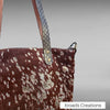 Basic Tote - Brown and Gold Hair on with embossed details