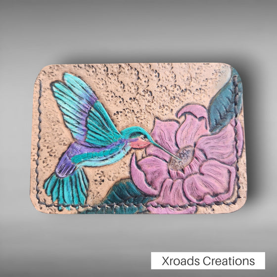 Humming Bird - Mini Tooled Wallet