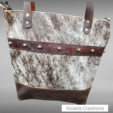  Basic Tote - Hair On Brown with horses detail