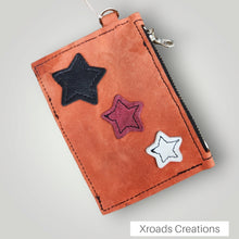  Red and Stars - Zippered Wallet