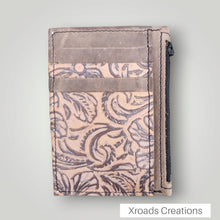  Light Brown - Embossed Zippered Wallet
