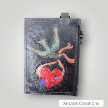  Sparrow Heart- Tooled Zippered Wallet