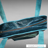 Basic Tote - Turquoise with Embossed outer pocket
