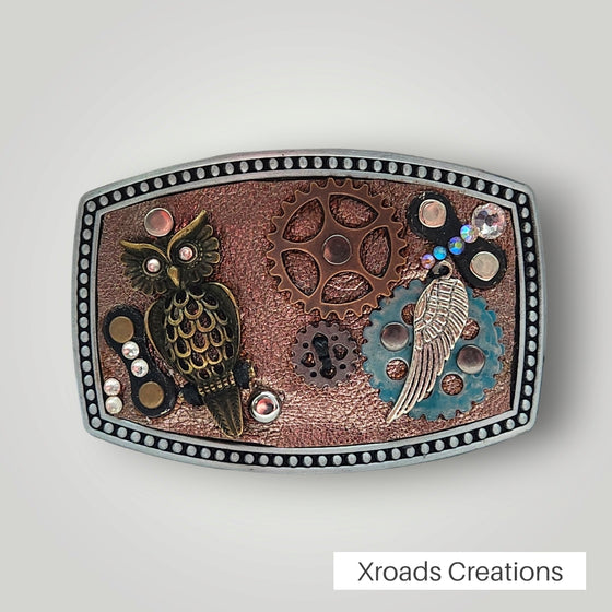 Belt Buckle - Steampunk Owl