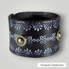 Cuff - Hand Stamped with  silver highlights and embellishments