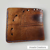 Bifold Baseball Glove Wallet - tan/brown/blue