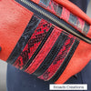 The Bum Bag - Red with Lizard and Snake accents