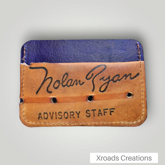 Baseball Glove Mini Wallet-Nolan Ryan  red,turquoise,purple