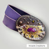 Daisy with Mojave Purple Inlay - Belt Buckle