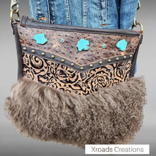  Dora - Fuzzy - Brown Mongolian Sheep with Turquoise stone