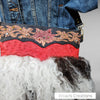 Dorothy L - Fuzzy Tooled - Tricolor Mongolian Sheep and Ostrich