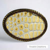 Belt Buckle - Large Oval Croc Embossed