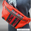 The Bum Bag - Red with Lizard and Snake accents