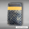 Black and Gold Fans -  Mini Vertical Stamped Wallet