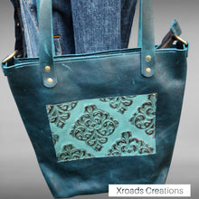  Basic Tote - Turquoise with Embossed outer pocket